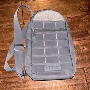 Highland Tactical EXPO Molle Web EDC Crossbody/Sling Bag Gray Adjust Strap Used‎